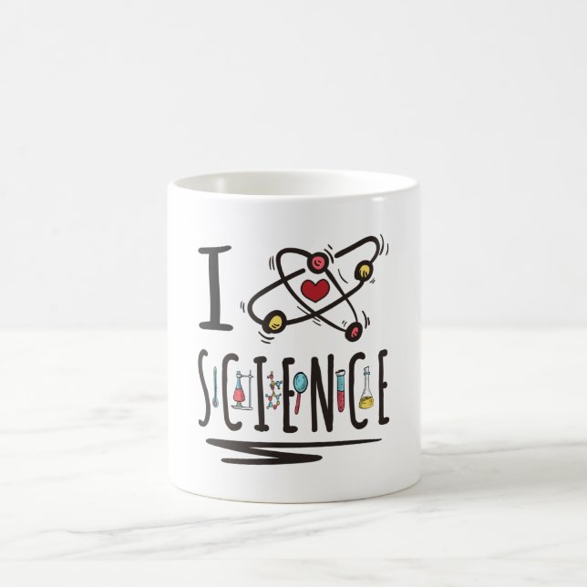 Taza De Café Amo la ciencia (Centro)