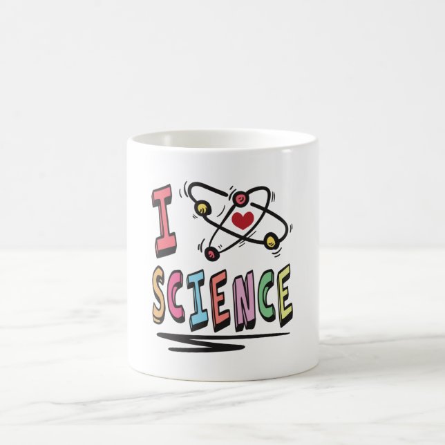Taza De Café Amo la ciencia (Centro)