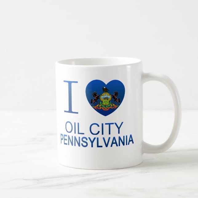 Taza De Café Amo la ciudad del aceite, PA (Derecha)
