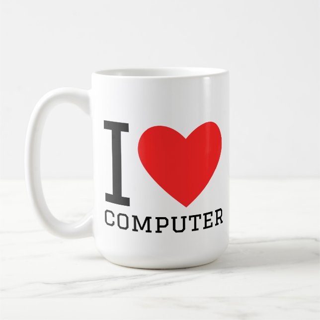 Taza De Café Amo la computadora (Izquierda)