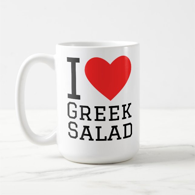 Taza De Café Amo la ensalada griega (Izquierda)