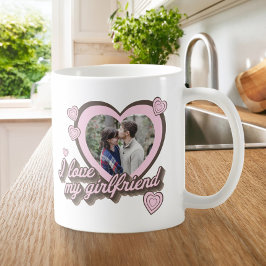 Taza De Café Amo la foto de mi novia Personalizado