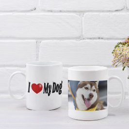 Taza De Café Amo la foto de mi perro