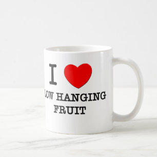 Taza De Café Amo la fruta colgante del punto bajo