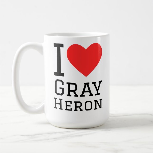 Taza De Café Amo la garza gris (Izquierda)