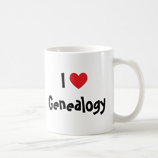 Taza De Café Amo la genealogía (Derecha)