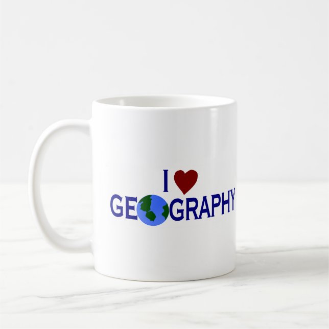 Taza De Café Amo la geografía (Izquierda)