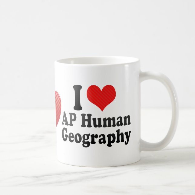 Taza De Café Amo la geografía del ser humano del AP (Derecha)