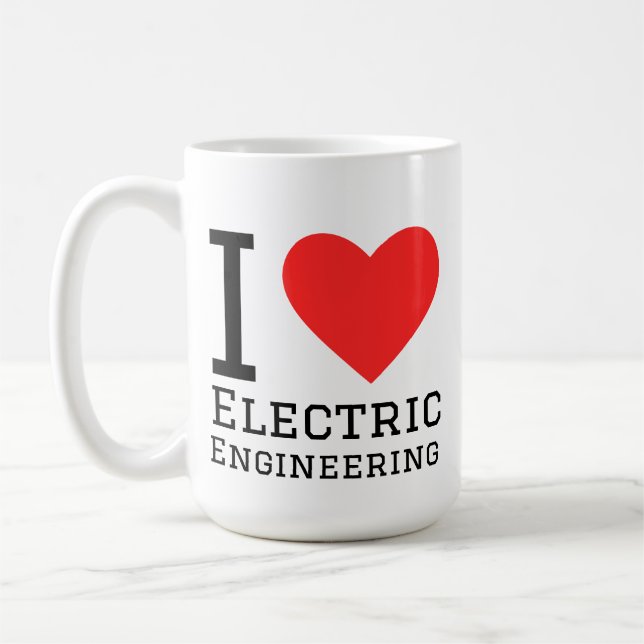 Taza De Café Amo la ingeniería eléctrica  (Izquierda)