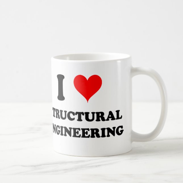Taza De Café Amo la ingeniería estructural (Derecha)