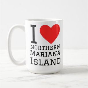 Taza De Café Amo la isla de las Marianas del Norte