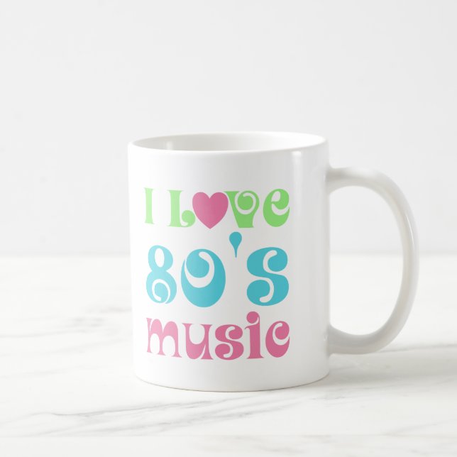 Taza De Café Amo la música 80s (Derecha)