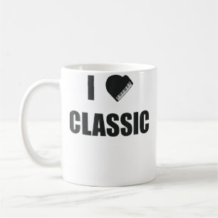 Taza De Café Amo la música clásica Piano dicho para músico P