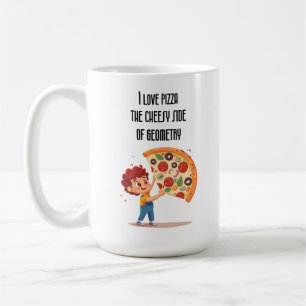 Taza De Café "Amo la pizza: el lado cursi de la geometría" grac