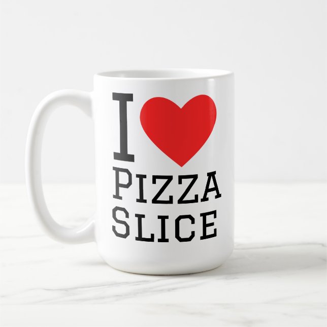Taza De Café Amo la porción de pizza (Izquierda)