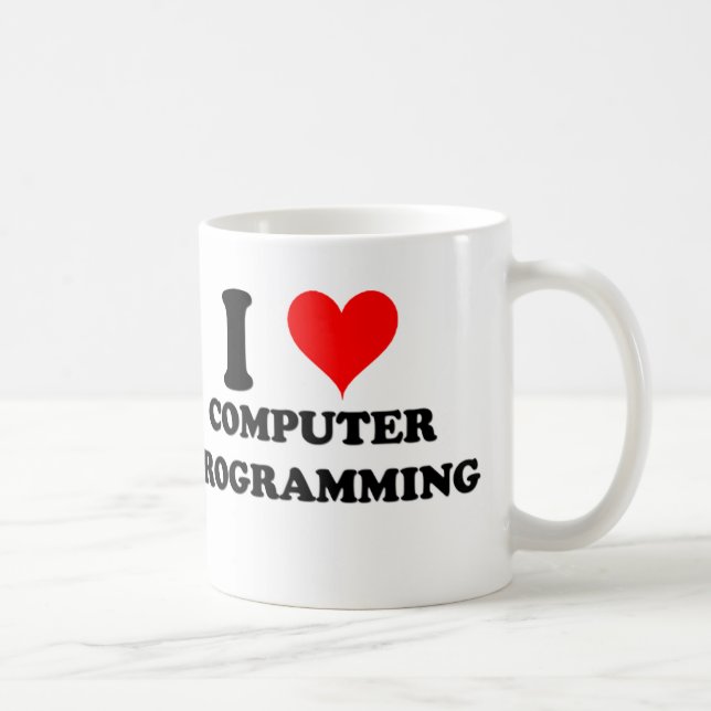 Taza De Café Amo la programación informática (Derecha)