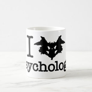 Taza De Café Amo la Psicología (mancha de Rorschach)