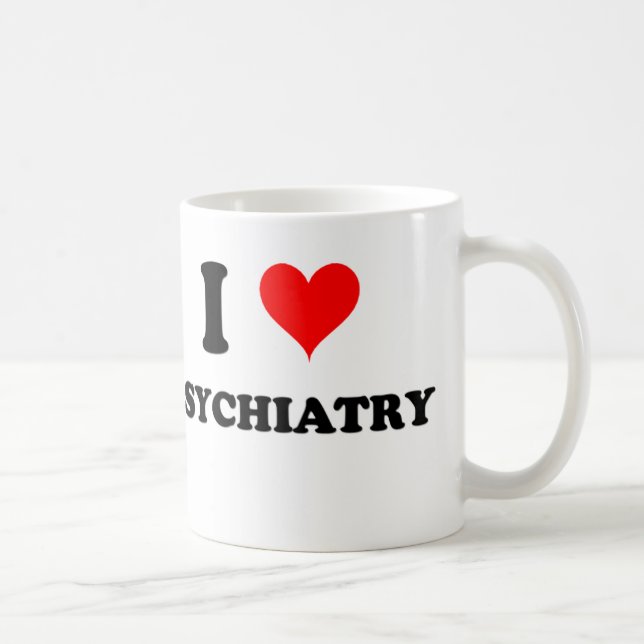 Taza De Café Amo la psiquiatría (Derecha)