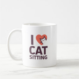 Taza De Café Amo la sentada del gato