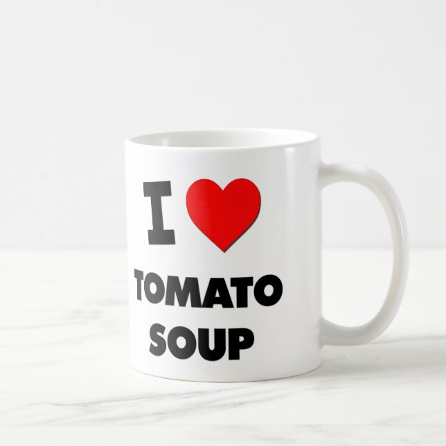 Taza De Café Amo la sopa del tomate (la comida) (Derecha)