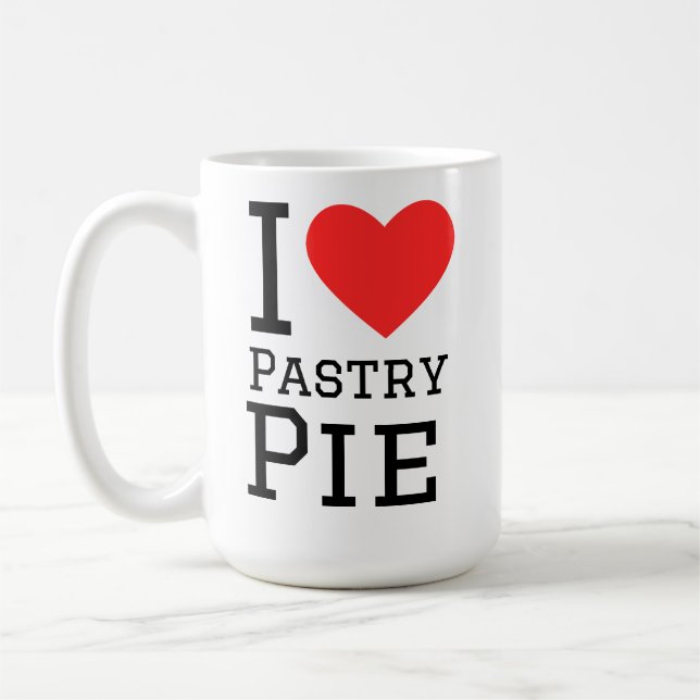 Taza De Café Amo la tarta de pastel (Izquierda)