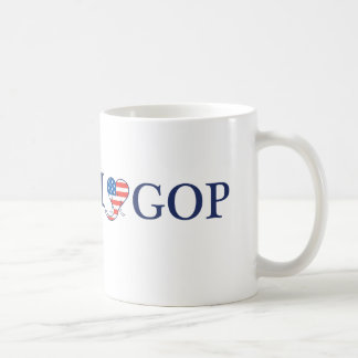 Taza De Café Amo la taza clásica del café con leche del GOP