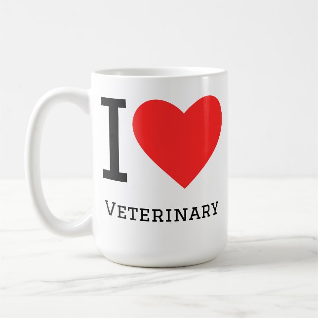 Taza De Café Amo la veterinaria (Izquierda)