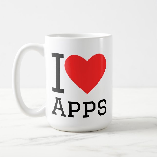 Taza De Café Amo las aplicaciones (Izquierda)