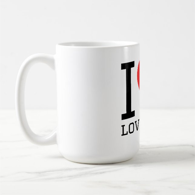 Taza De Café Amo las aves del amor (Izquierda)