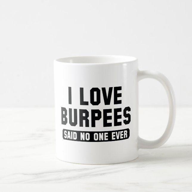 Taza De Café Amo las Burpees (Derecha)