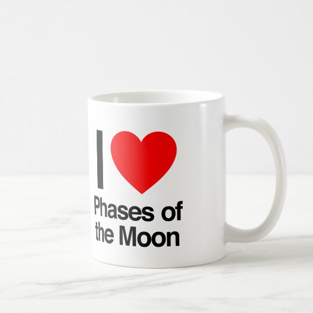 Taza De Café amo las fases de la luna (Derecha)