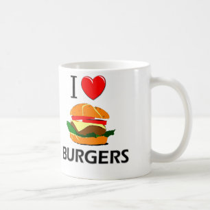 Taza De Café Amo las hamburguesas