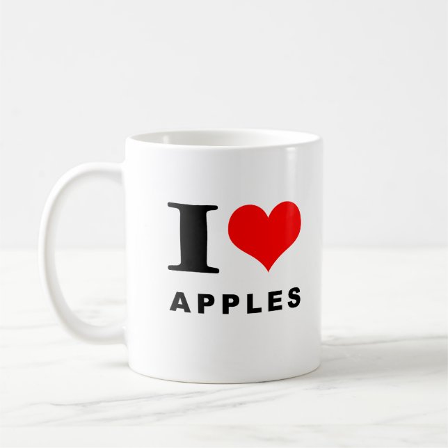 Taza De Café Amo las manzanas (Izquierda)