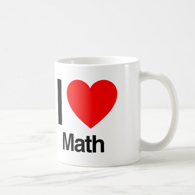 Taza De Café amo las matemáticas (Derecha)