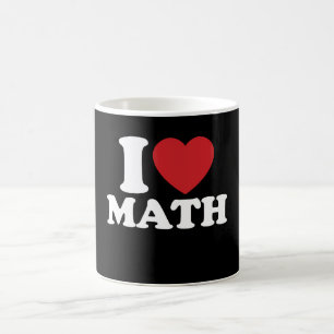 Taza De Café Amo las matemáticas Me encanta Groovy Retro