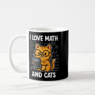 Taza De Café Amo las Matemáticas y los Gatos