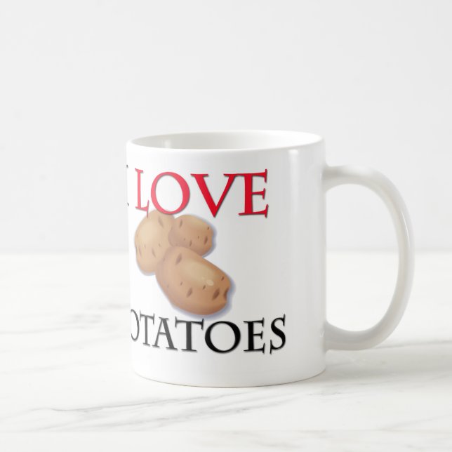 Taza De Café Amo las patatas (Derecha)