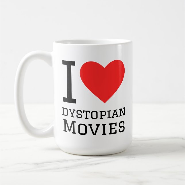 Taza De Café Amo las películas distópicas (Izquierda)