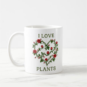Taza De Café Amo las Plantas – Corazón Botánico