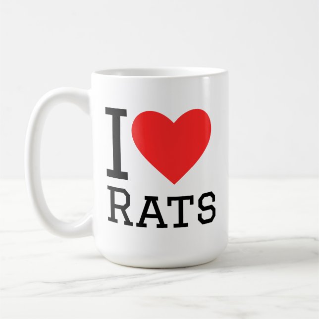 Taza De Café Amo las ratas (Izquierda)