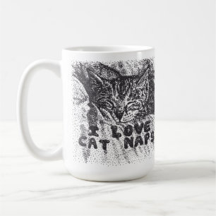 Taza De Café Amo las siestas de gato, gato durmiendo