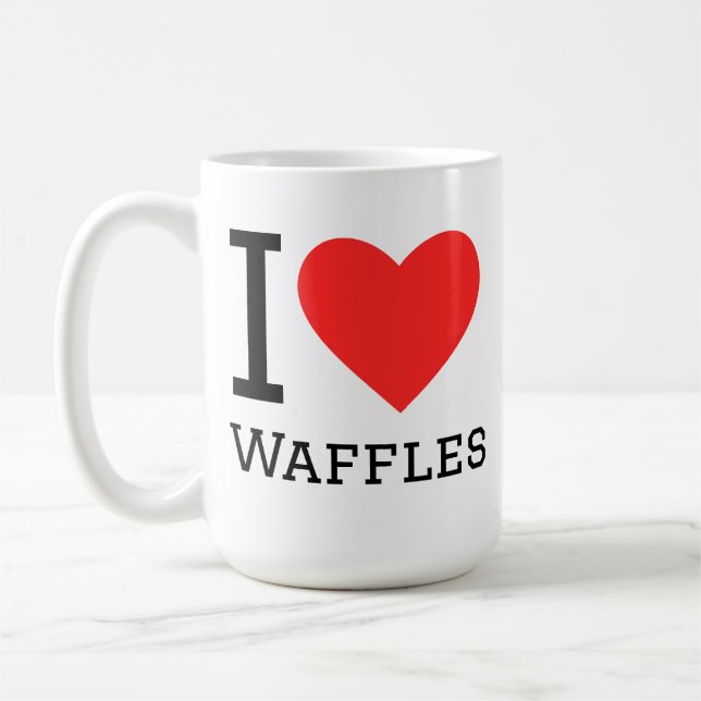 Taza De Café Amo las waffles (Izquierda)