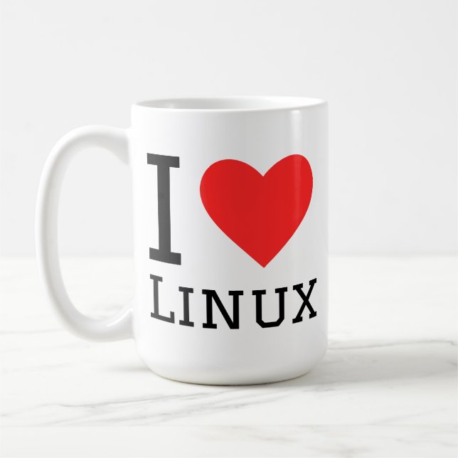 Taza De Café Amo linux (Izquierda)