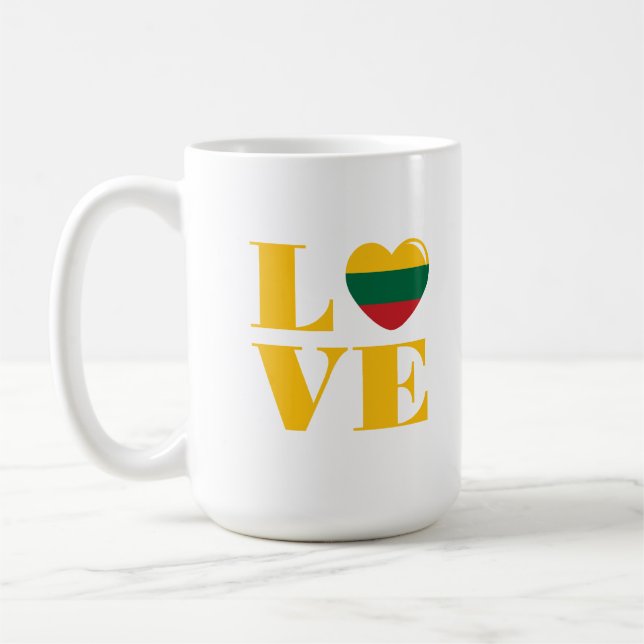 Taza De Café Amo Lituania (Izquierda)