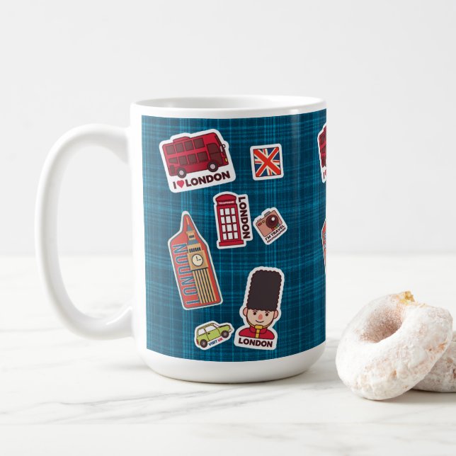 Taza De Café Amo Londres (Con donut)
