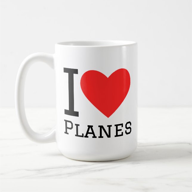 Taza De Café Amo los aviones (Izquierda)