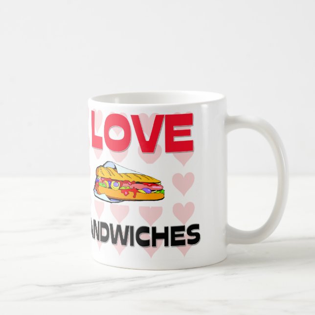 Taza De Café Amo los bocadillos (Derecha)