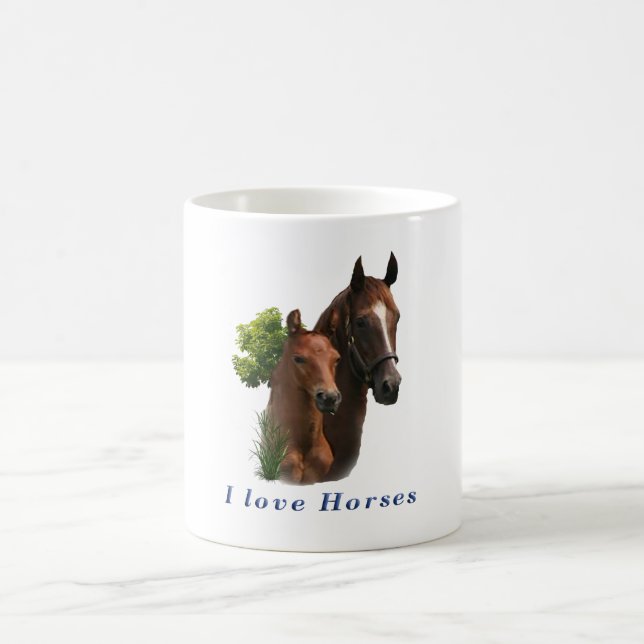 Taza De Café Amo los Caballos (Centro)