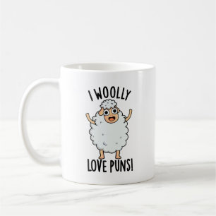 Taza De Café Amo los chistes malos de ovejas divertidos