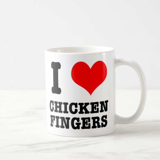 TAZA DE CAFÉ AMO LOS DEDOS DE POLLO (Derecha)